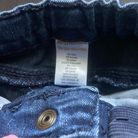 Gymboree toddler girl cheetah hem cuff jeans size 18-24M EUC - Picture 2 of 4